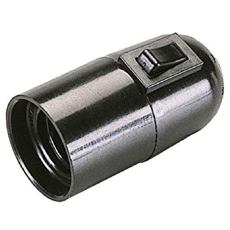 foto del prodotto pp0495x portalampada e27 con interruttore, nero poly pool