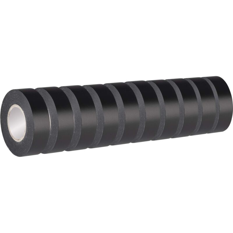 foto del prodotto pp0517.110 n. 10 rotoli nastro isolante 19x25mm nero poly pool