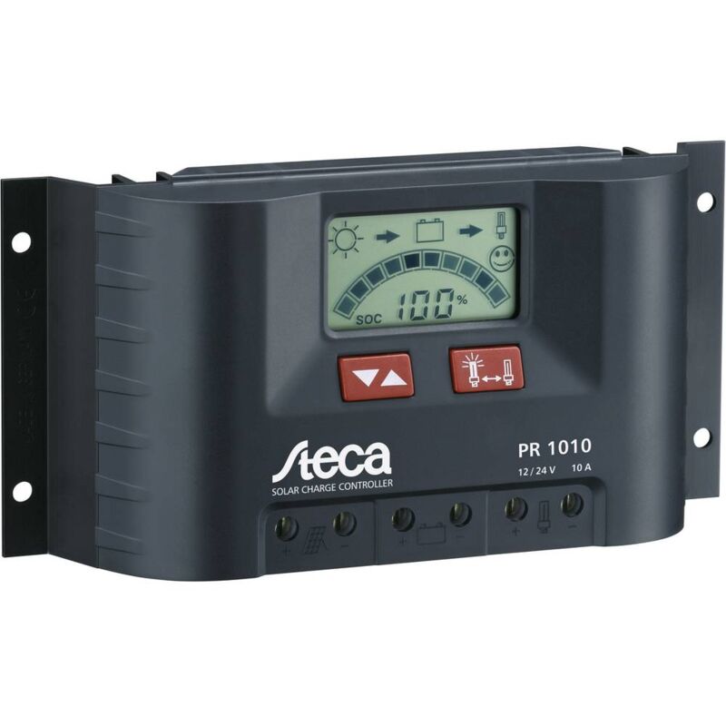 foto del prodotto pr 1010 regolatore di carica pwm 12 v, 24 v 10 a steca