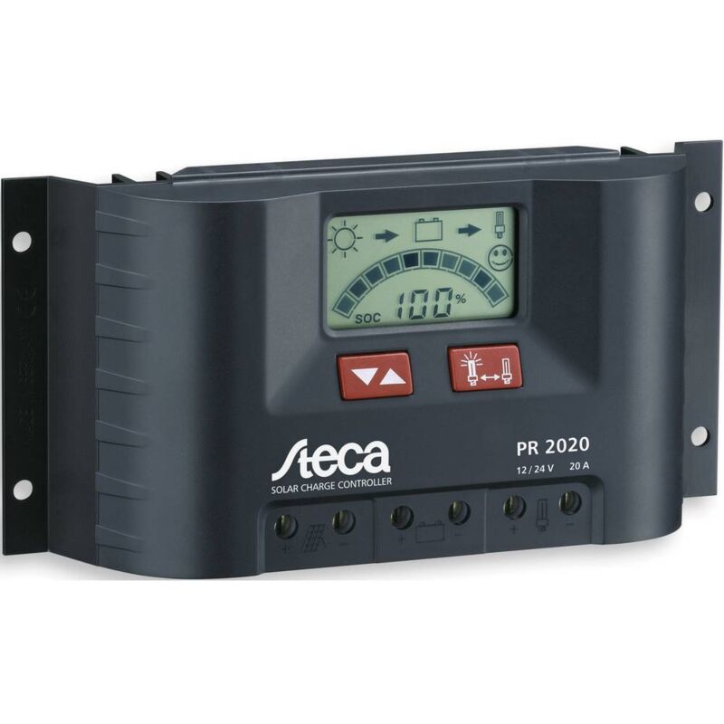 foto del prodotto pr 2020 regolatore di carica pwm 12 v, 24 v 20 a steca
