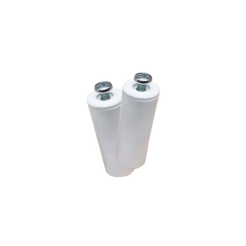 foto del prodotto pr08 fermavetro 40mm in polistirene bianco 2 unit , viti incluse 