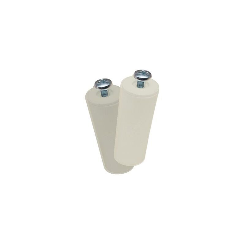 foto del prodotto pr08 fermavetro 60mm in polistirene avorio 2 unit , viti incluse 
