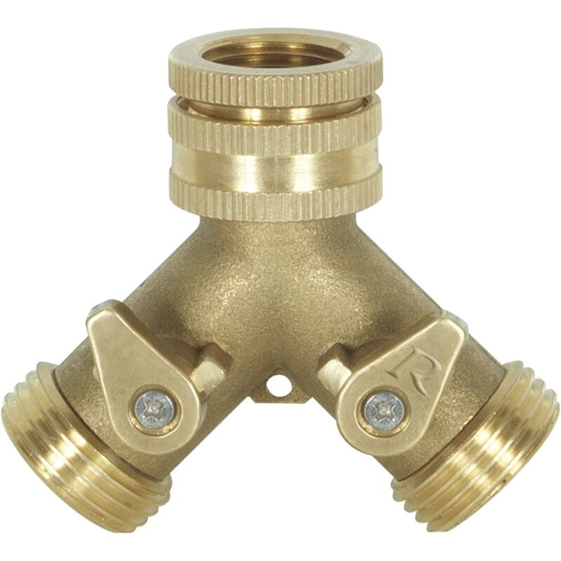 foto del prodotto pra rlb.4202 presa rubinetto in ottone 2 vie 20x27 15x21 mm 3 4 1 2 , oro, 30x70x80 cm ribimex