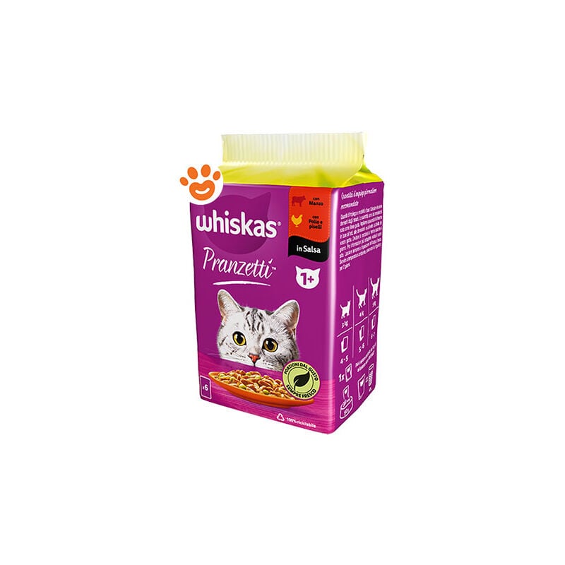foto del prodotto pranzetti +1 carni e verdure 6 x 50gr - whiskas