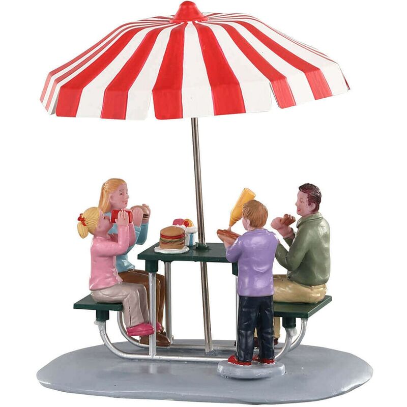 foto del prodotto pranzo al parco personaggi per villaggio di natale in poliresina 