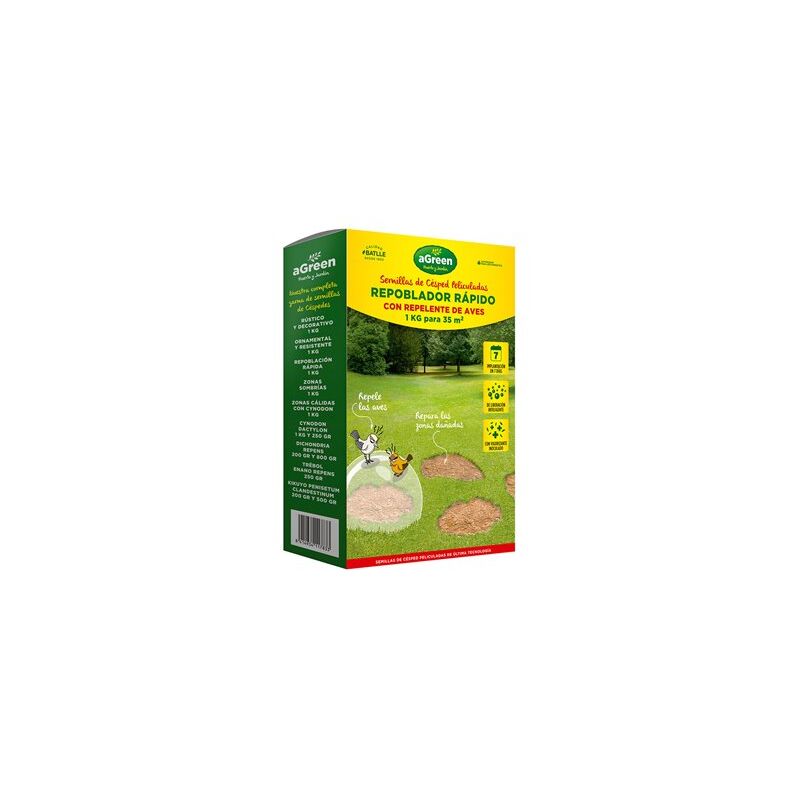 foto del prodotto prato ripopolato rapidamente con repellente per uccelli 1kg agreen