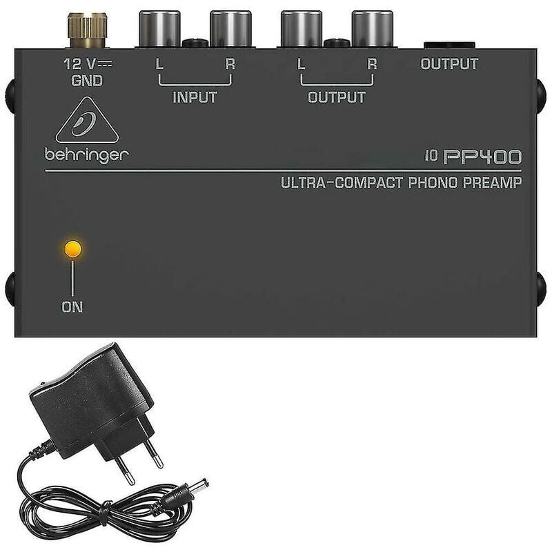 foto del prodotto preamplificatore giradischi phono ctmw - mini preamplificatore audio stereo fonografico elettronico con ingresso rca, uscita rca e funzionamento a