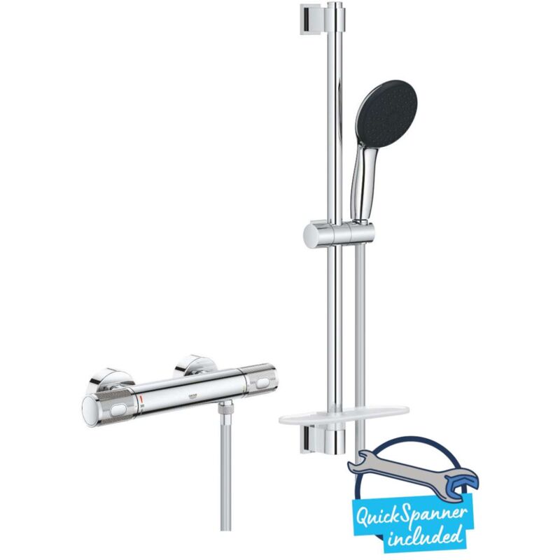 foto del prodotto precision feel set doccia termostatico, 3 getti, cromo 34791001 grohe
