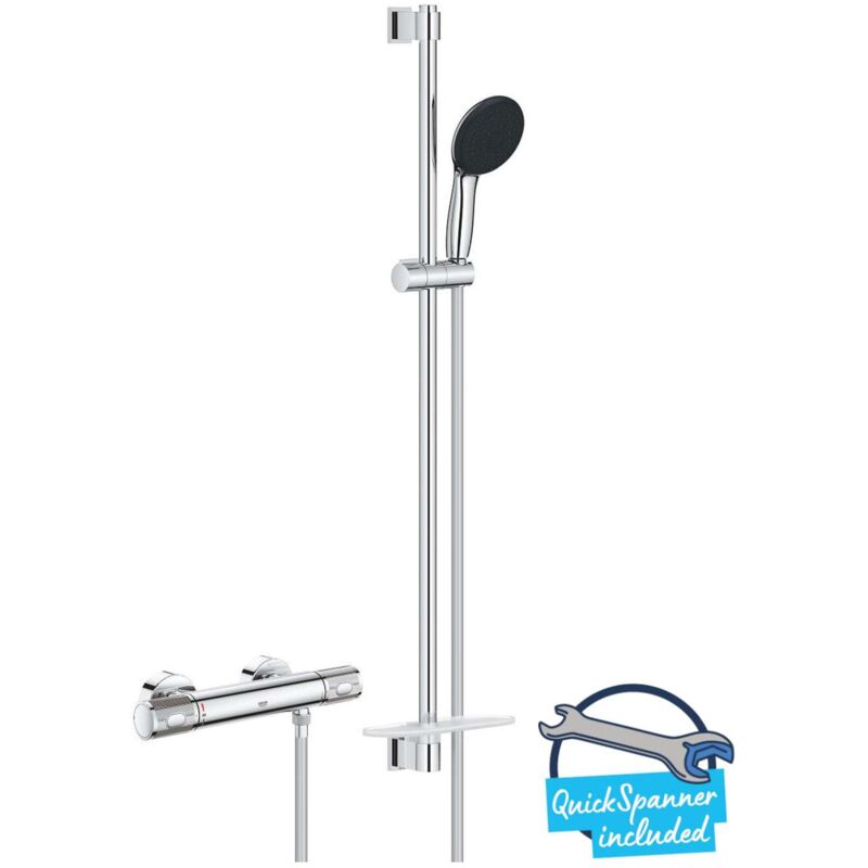 foto del prodotto precision feel set doccia termostatico, 3 getti, cromo 34853001 grohe