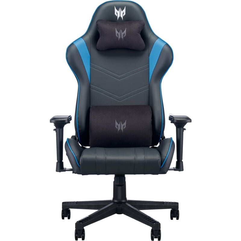 foto del prodotto predator gaming chair, sedia gaming, sedia ufficio, cuscino lombare, testa rimovibile, braccioli regolabili, movimento schienale max 155 gradi,