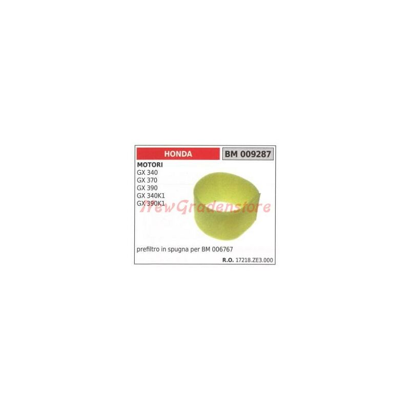 foto del prodotto prefiltro aria in spugna honda motore gx 340 370 390 340k1 390k1 009287