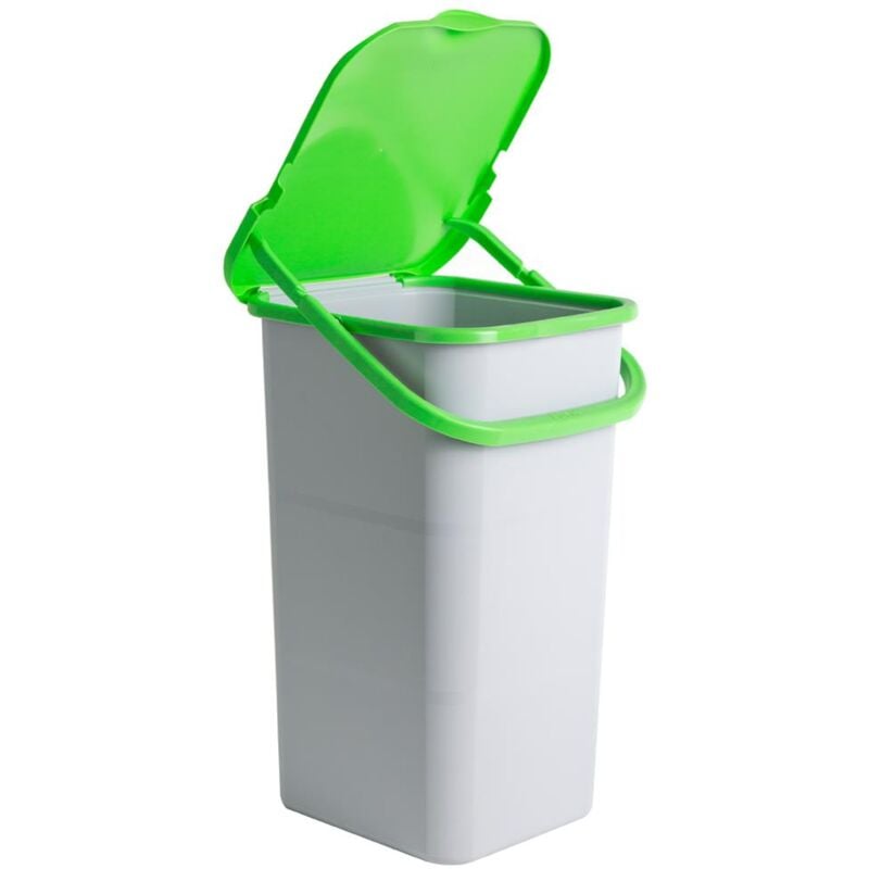 foto del prodotto premi plus pattumiera raccolta differenziata con manico 24lt verde riciclo vetro