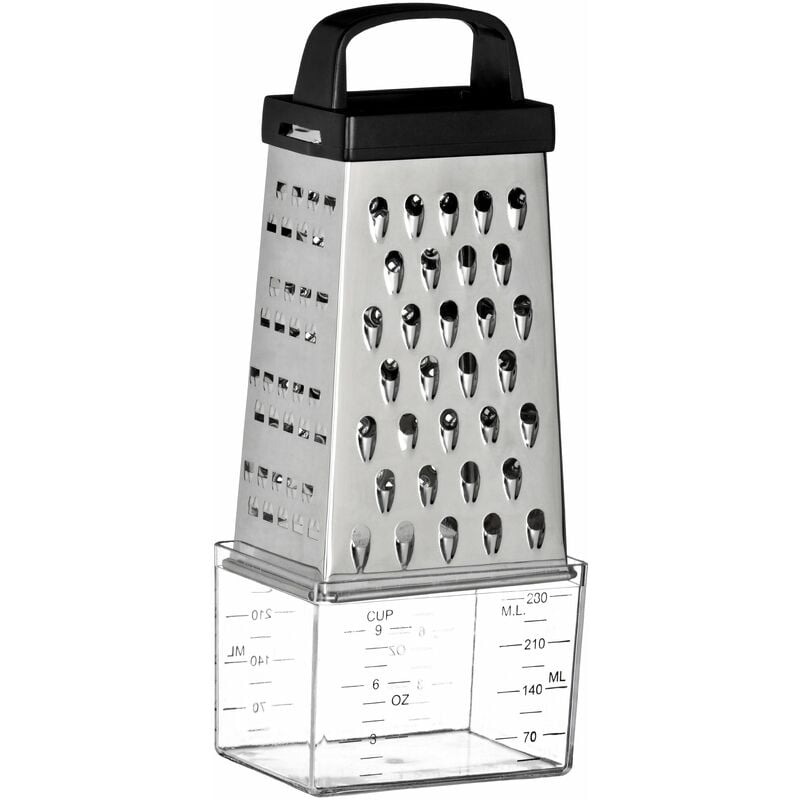 foto del prodotto premier housewares 511238 grattugia a 4 lati con scomparto, acciaio inox