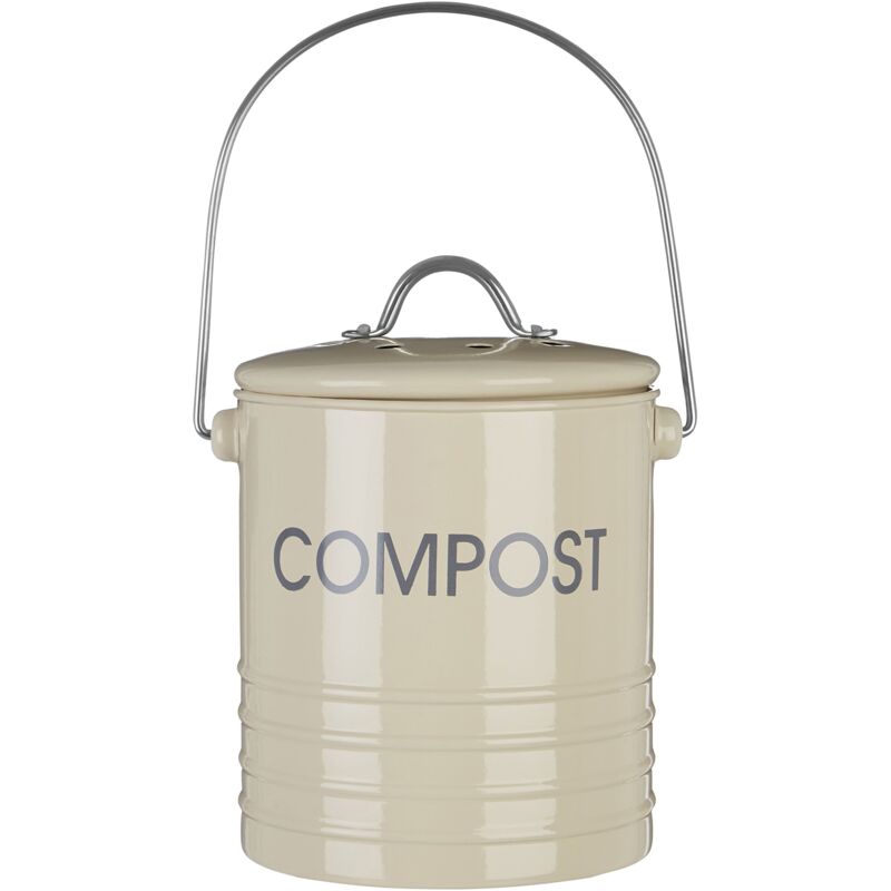 foto del prodotto premier housewares compostiera con maniglia, crema