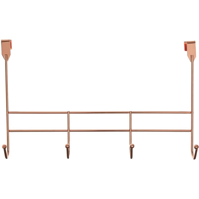 foto del prodotto premier housewares premier 4 ganci sopra il gancio della porta, filo di ferro, oro rosa, 10 x 40 x 25 cm