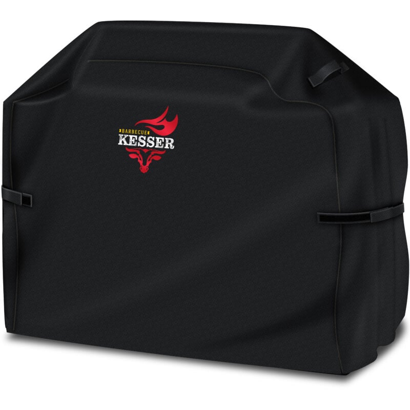 foto del prodotto premium bbq grill cover copertura cofano griglia resistente alle intemperie per weber, brinkmann, char broil, tessuto oxford 600d, nero 183 x 66