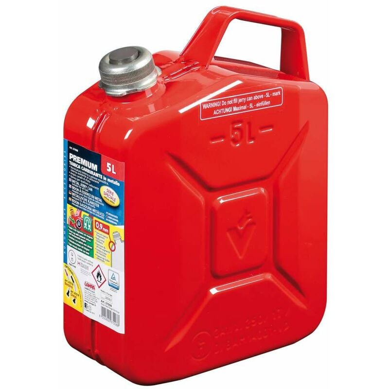 foto del prodotto premium, tanica carburante in metallo - 5 l - rosso
