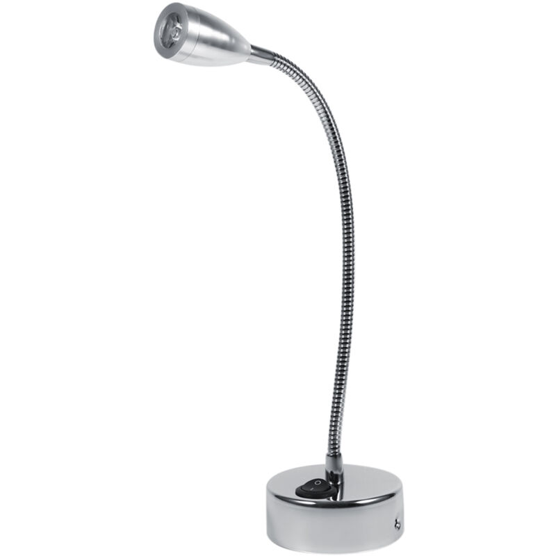 foto del prodotto prenfle eosnow lampade da parete a led argento lampada da lettura flessibile sul comodino della camera da letto a collo di cigno bianco caldo tipo