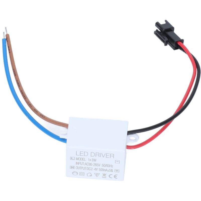 foto del prodotto prenfle jeffergarden 500ma 1x3w driver led connettore di alimentazione lampada trasformatore ingresso ac95 265v uscita 2 4vdc
