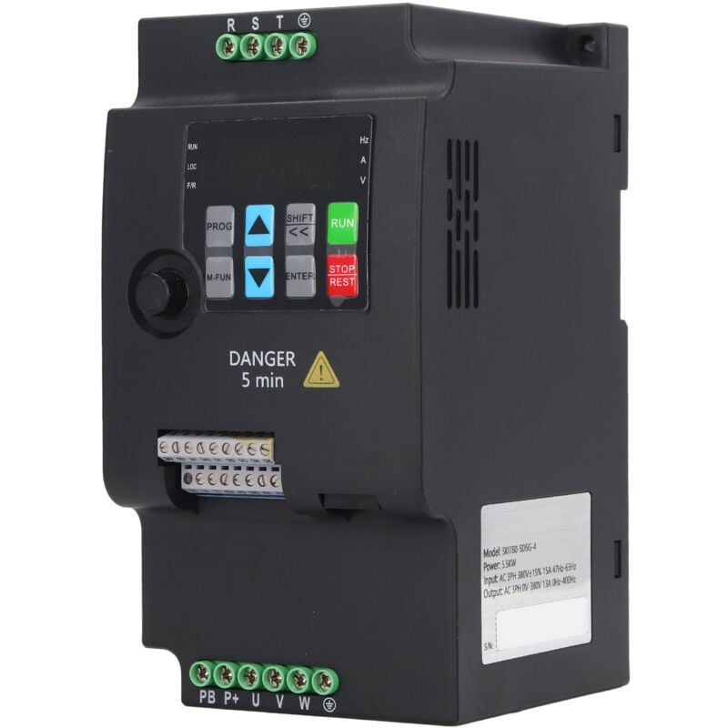 foto del prodotto prenfle jeffergarden convertitore trifase con azionamento a frequenza variabile motore da 5,5 kw ingresso ac380v uscita ac0 380v