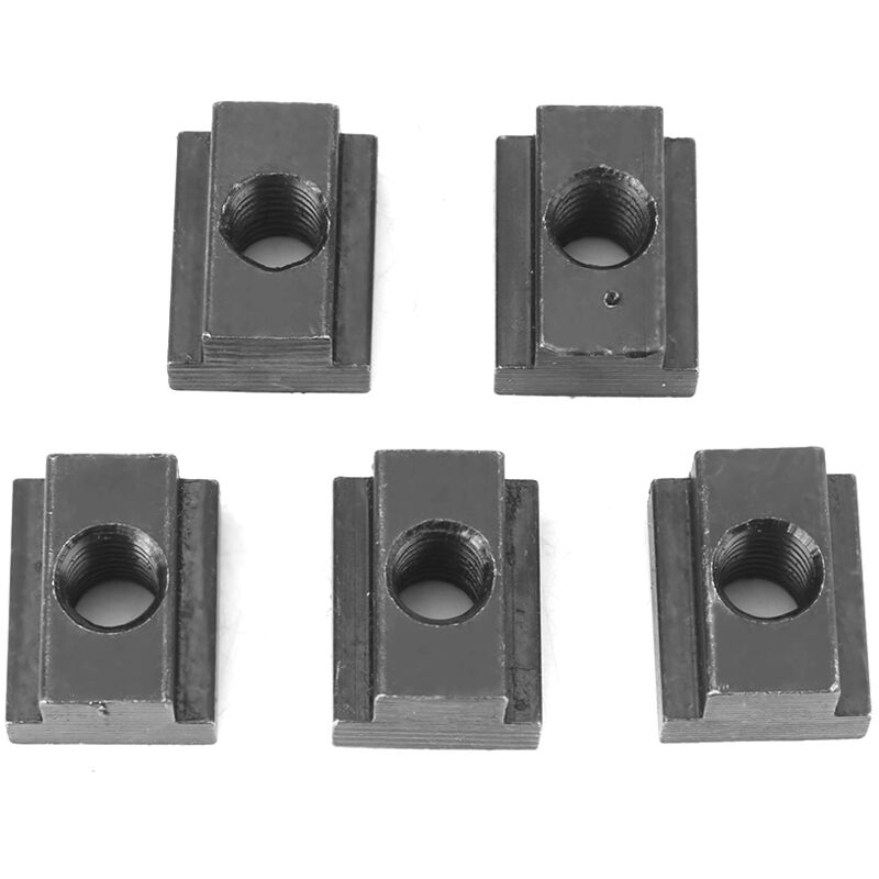 foto del prodotto prenfle jeffergarden dadi per scanalatura a t con finitura in ossido nero, 5 pezzi, filettature m8 10 che si inseriscono nelle scanalature dei