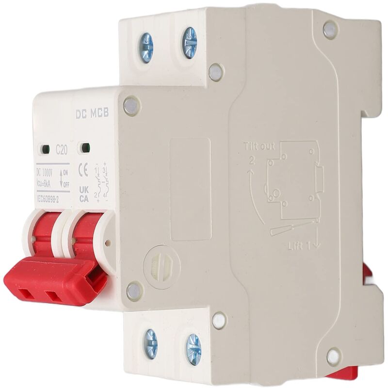 foto del prodotto prenfle jeffergarden interruttore automatico dc 2p 6000a capacit di interruzione mini sicurezza per sistema solare fotovoltaico 20a 1000v