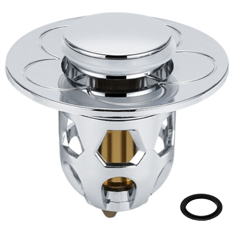 foto del prodotto prenfle jeffergarden tappo lavello scarico pop up universale in acciaio inox per lavabo da appoggio