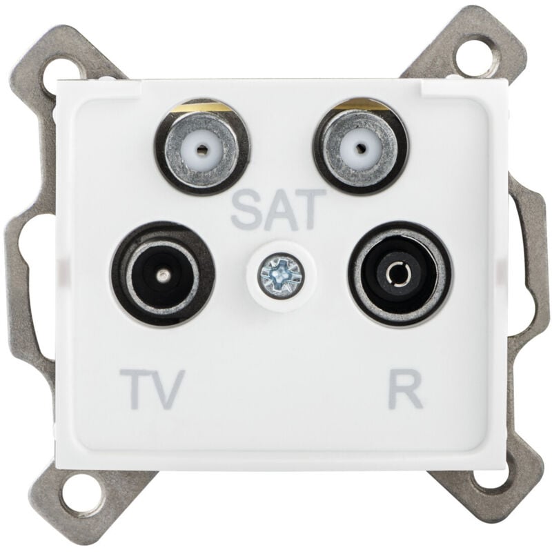foto del prodotto prenotazione tv r 2xsat 4 uscite incorporata abs bianco 64 64x69mm