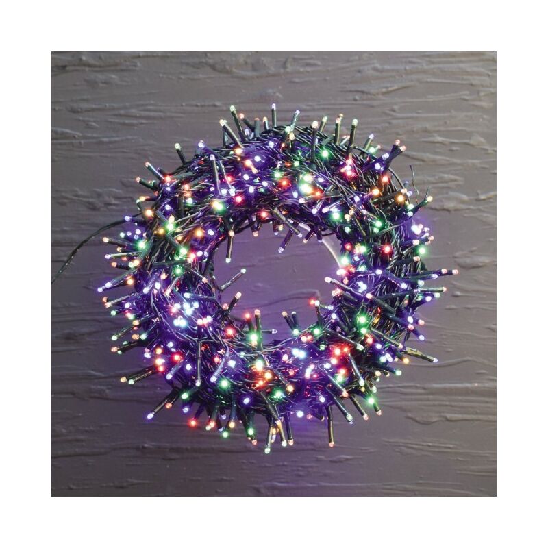 foto del prodotto preq catena luminosa 2000 microled multicolore con giochi luce 40 m
