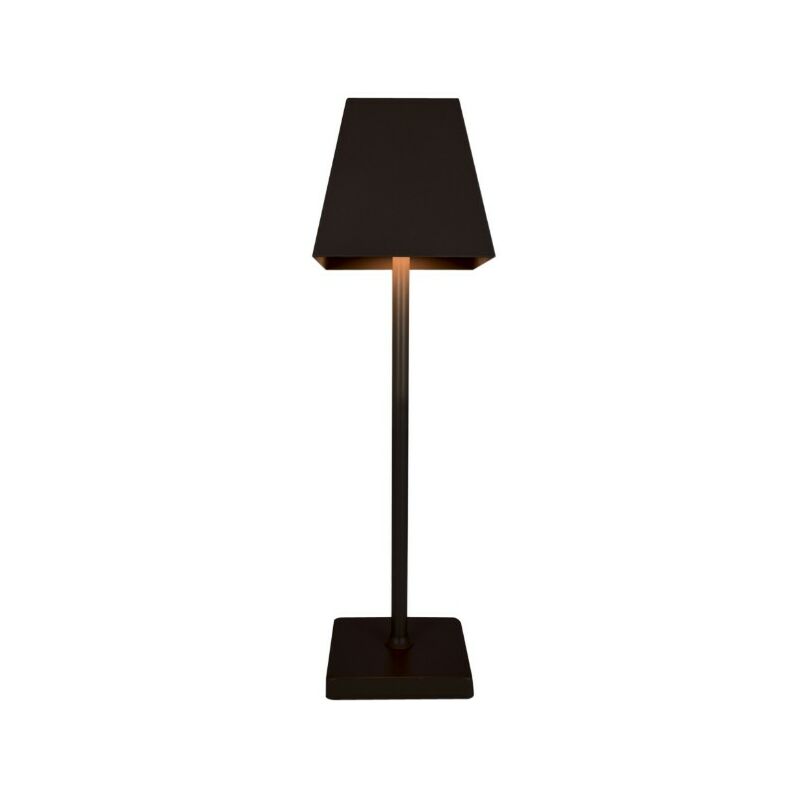 foto del prodotto preq lampada da tavolo allegra ricaricabile quadrata h37 cm nero