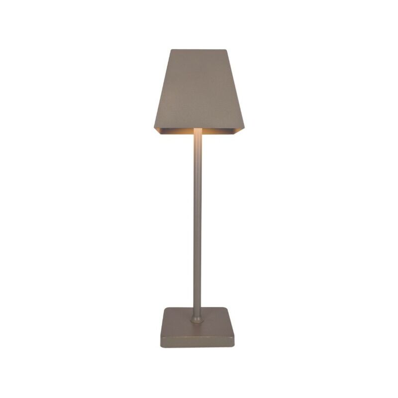 foto del prodotto preq lampada da tavolo allegra ricaricabile quadrata h37 cm tortora