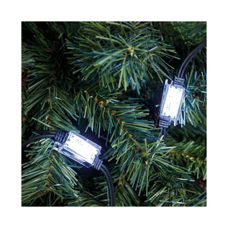 foto del prodotto prequ catena luminosa 10 strobo, 30 led, 11 metri, luce fredda