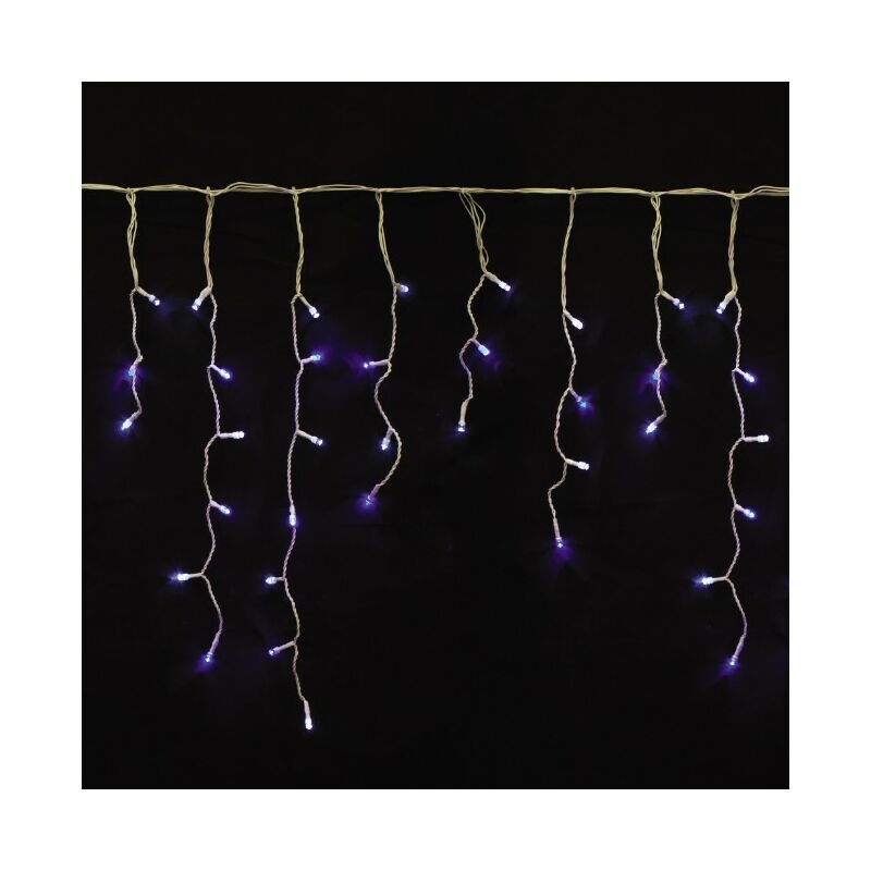 foto del prodotto prequ tenda luminosa, 180 mega led, 3,6 metri, luce bianco freddo e blu, giochi luce, memory controller, prolungabile, cavo bianco