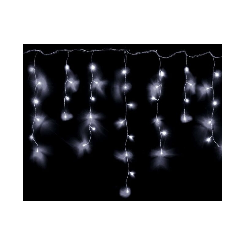 foto del prodotto prequ tenda luminosa stalattiti, 72 led, 2,2 metri, luce fredda