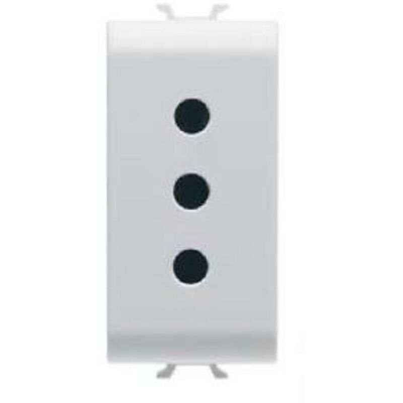foto del prodotto presa 1m 2p t 10a p11 standard ita.bianco gewiss cod. gw10201 