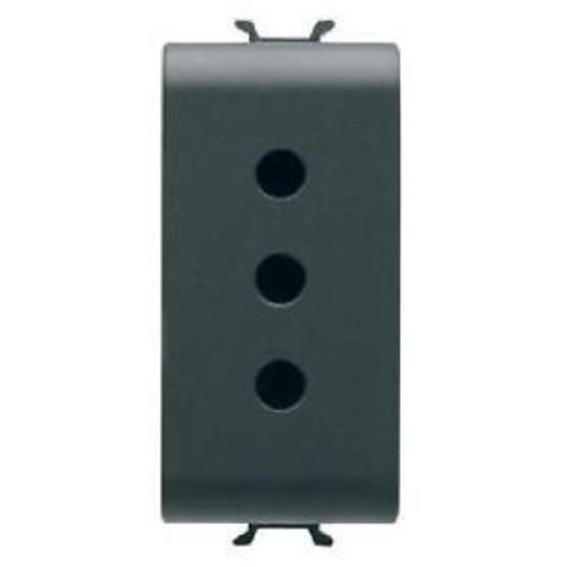 foto del prodotto presa 1m 2p t 10a p11 standard ita.nero gewiss cod. gw12201 