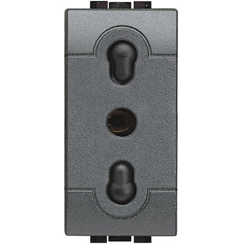 foto del prodotto presa 2p t 10 16a 250 vac, bipasso, antracite