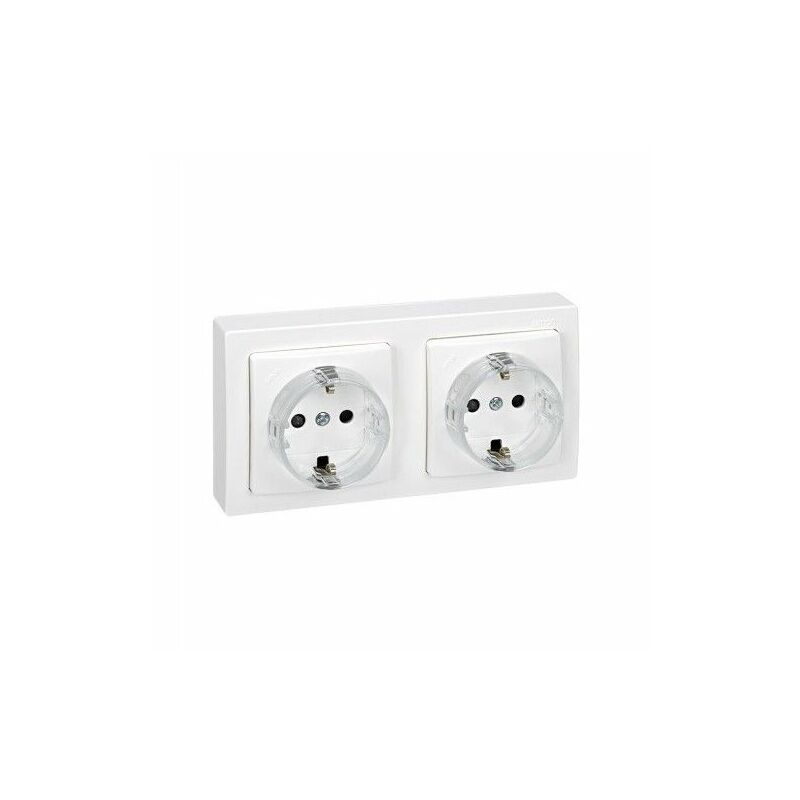 foto del prodotto presa 2p tt doppio monoblocco bianco simon 73 loft 73433 50
