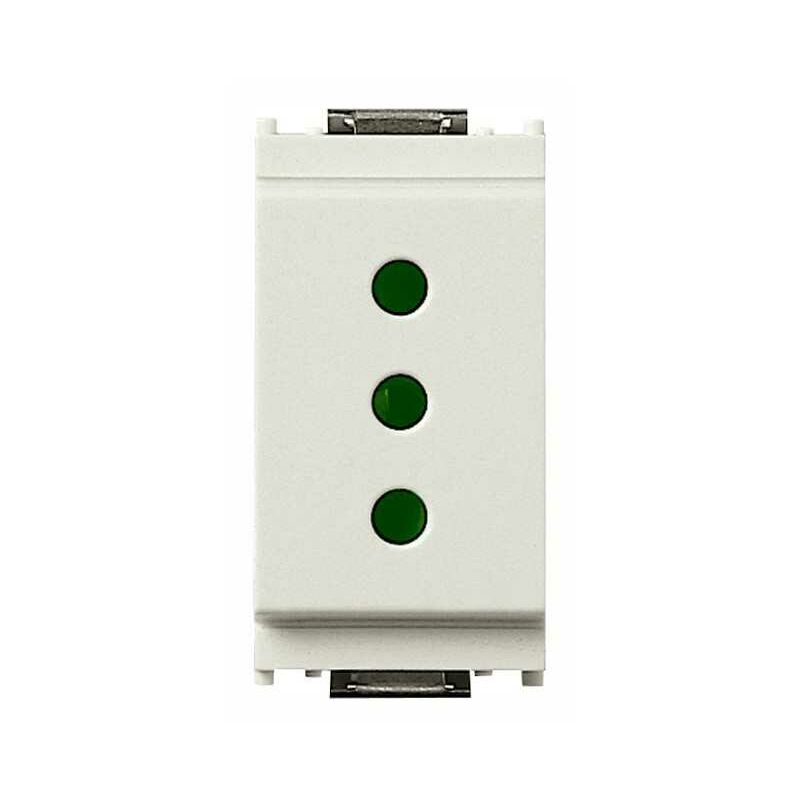 foto del prodotto presa 2pcon t 10a p11, bianco vimar