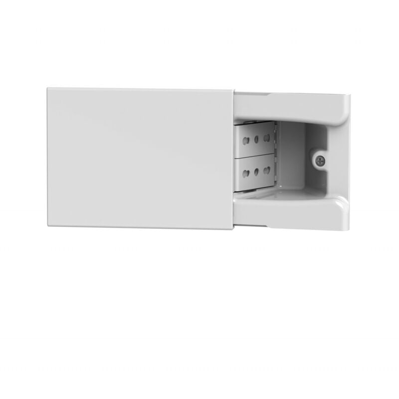 foto del prodotto presa a scomparsa, 4 moduli, bianco, con 2 prese bipasso 4box hide 4b.04.014