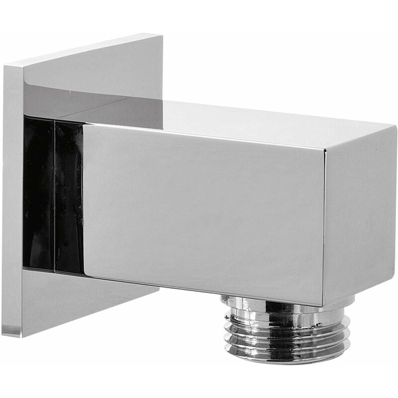 foto del prodotto presa acqua quadra in colore cromo damast simi 13803 cromo