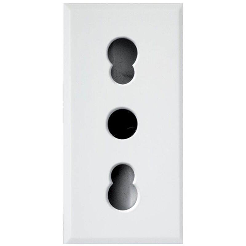 immagine 0 del prodotto presa bipasso 2p t 10 16a p17 11 1 modulo bianco whitek ave 446006 15ts