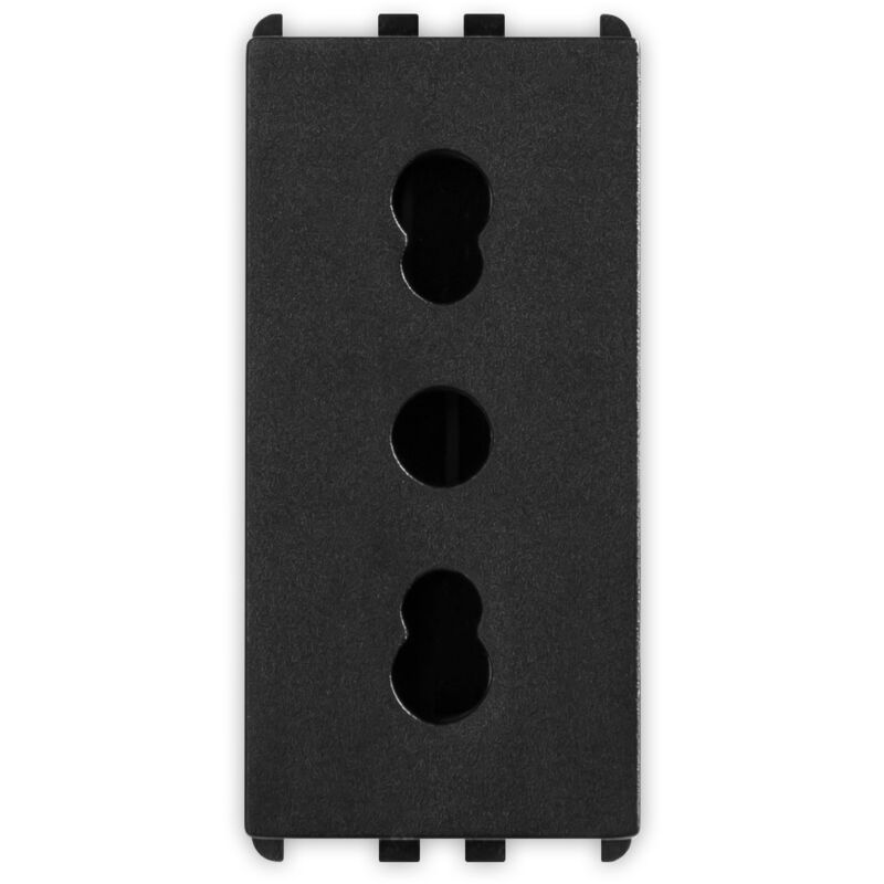 foto del prodotto presa bipasso 2p t 16a p17 11 1 modulo nero pixia master 14159