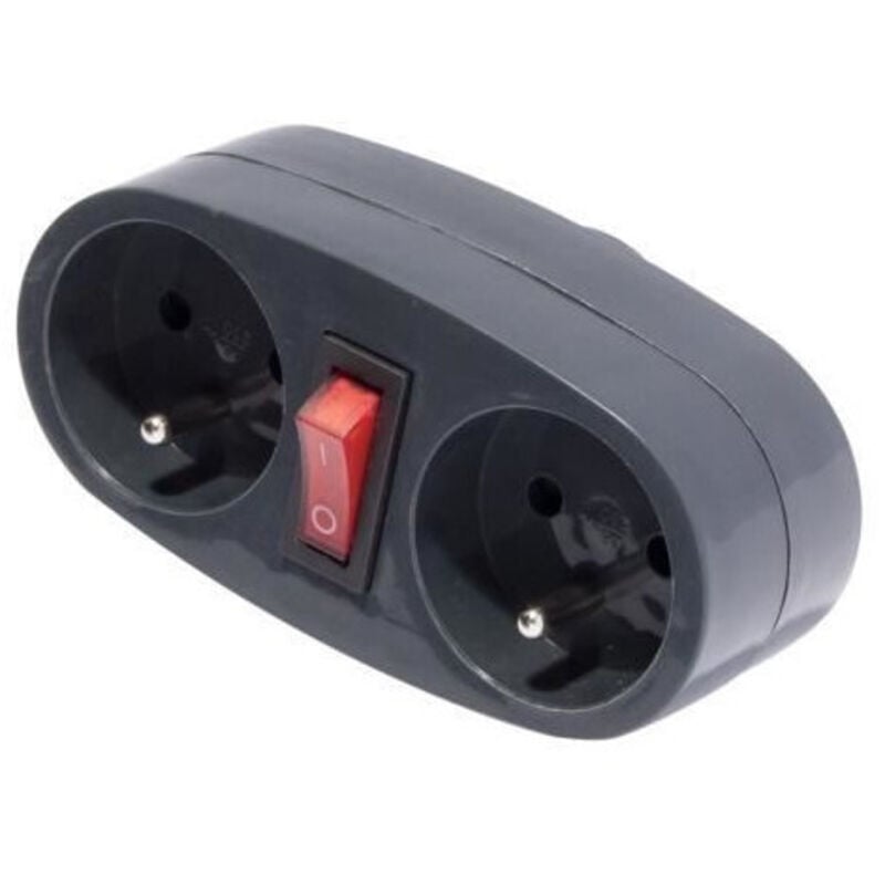 foto del prodotto presa biplite 16a con interruttore antracite - chacon