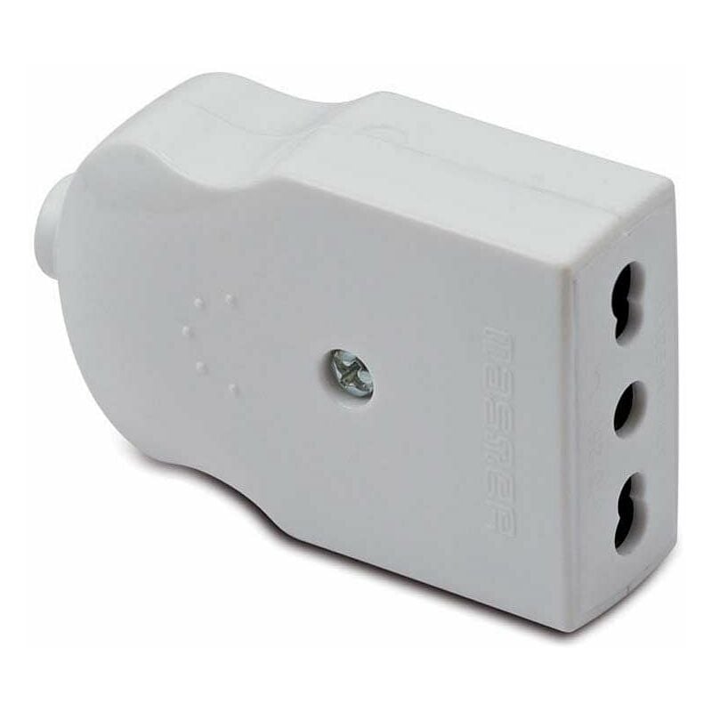 foto del prodotto presa bivalente compact 2p t 10 16 a bianco