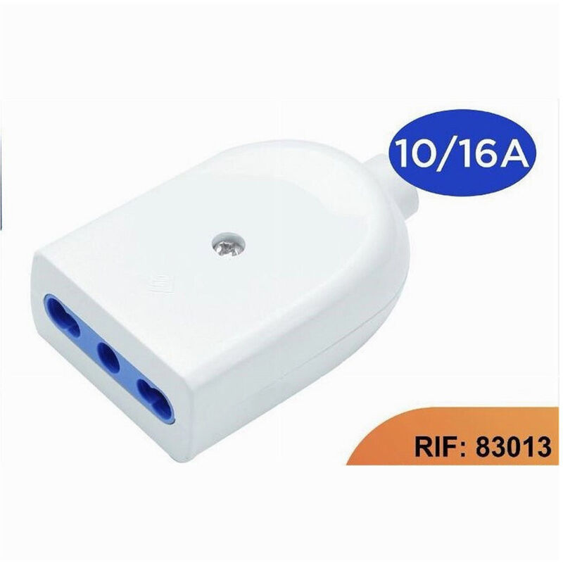 foto del prodotto presa bivalente p17 11 elettrica bipasso 2p t 10a 16a 250v max 1500w bianco 83013 trade shop traesio
