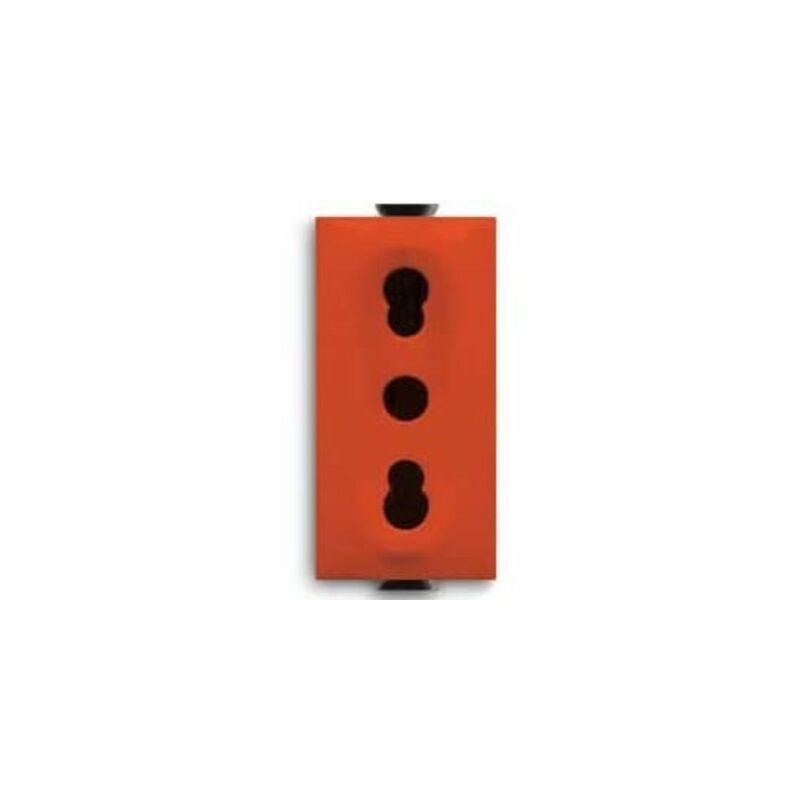 foto del prodotto presa bivalente rossa 2p t 10 16 a abb chiara 2csk1104ch