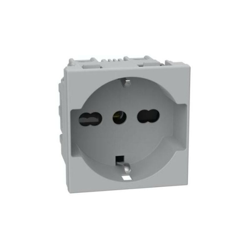 foto del prodotto presa bticino matixgo standard tedesco 2p t 16a 2 moduli grigio jg4140a16