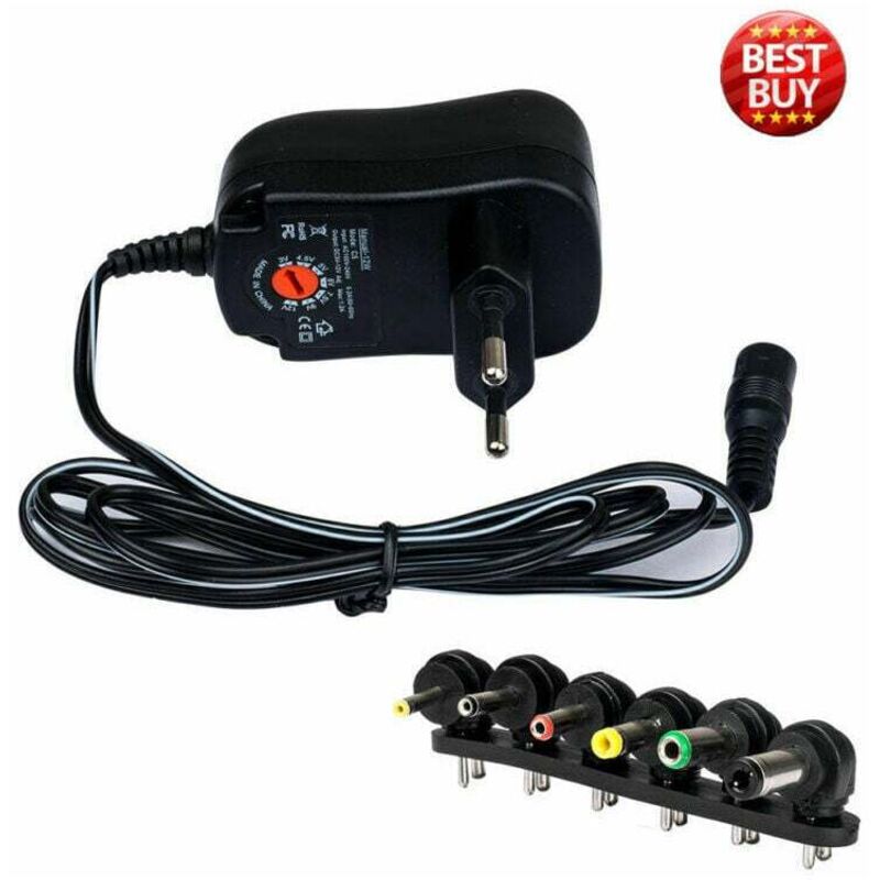 foto del prodotto presa caricabatteria universale per auto ac dc 6 uscite 3 4,5 6 7,5 v