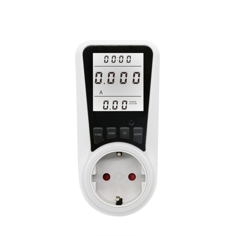 foto del prodotto presa contatore energia bianca, presa contatore energia 7 modalit , display lcd, max 3680w, luce bianca
